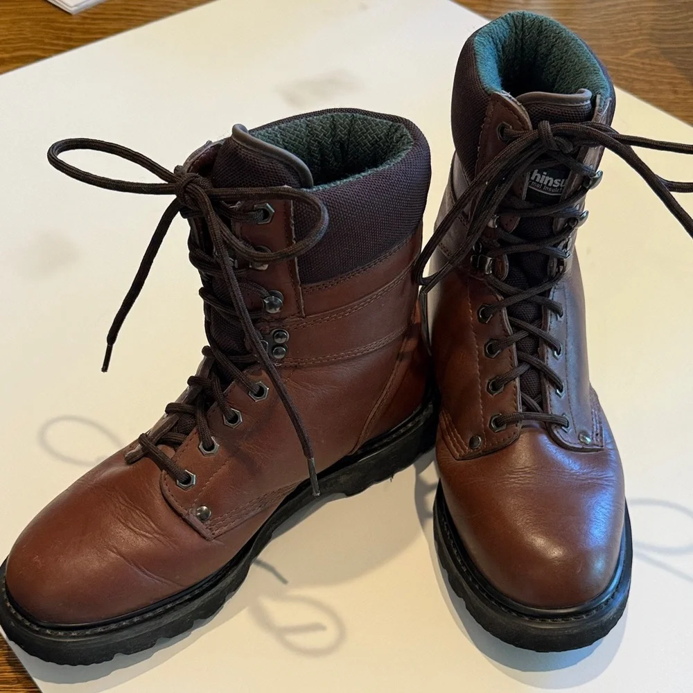 Texas Steer Leather Men's Hiking/ Work Boots - Picture 2 of 9